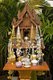 Thailand: Spirit house with silver adornments outside a silver shop, Wualai Road, Chiang Mai, northern Thailand